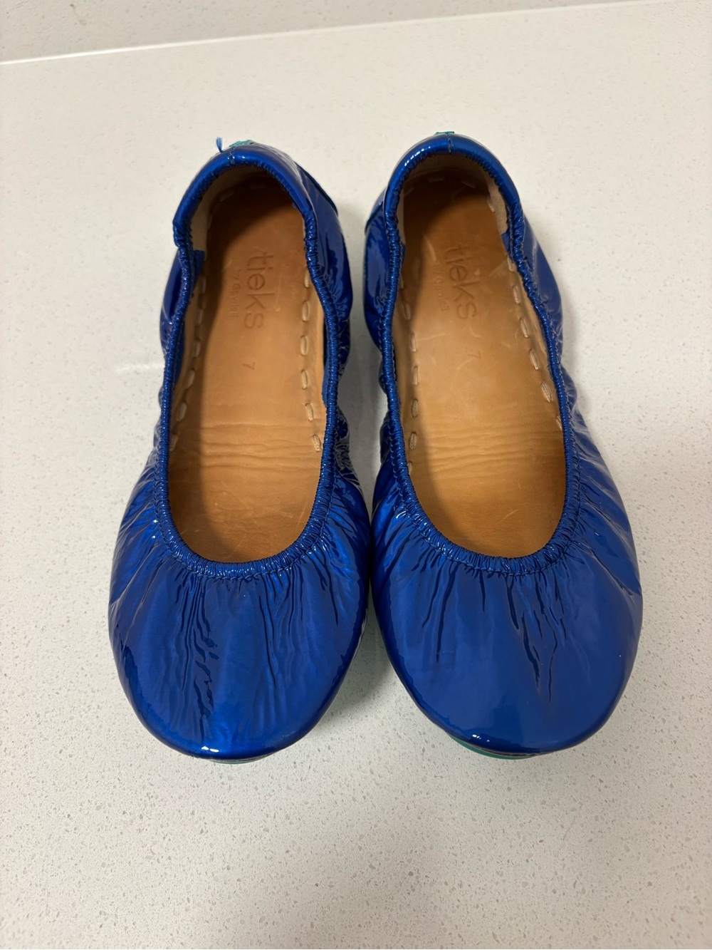Tieks Electric Blue Patent Ballet Flats
